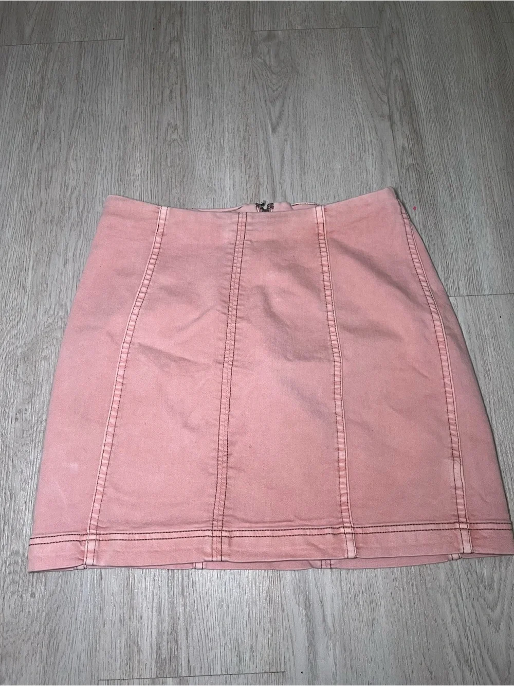 Free People Dusty Rose Panel Mini Skirt 12